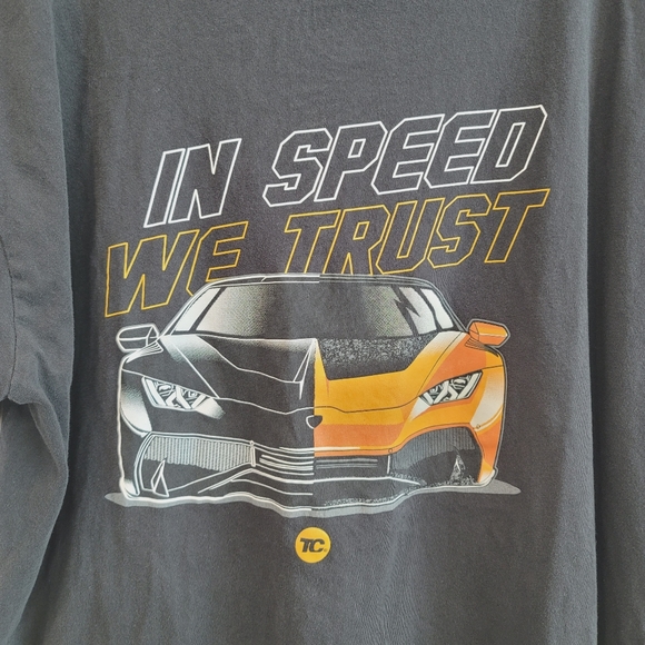 TunerCult "In Speed We Trust" Black Graphic Tee Short Sleeves Men's Size XL - Picture 2 of 9